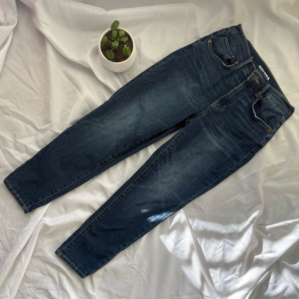 Sonoma Medium Wash Boyfriend Jeans, size 2